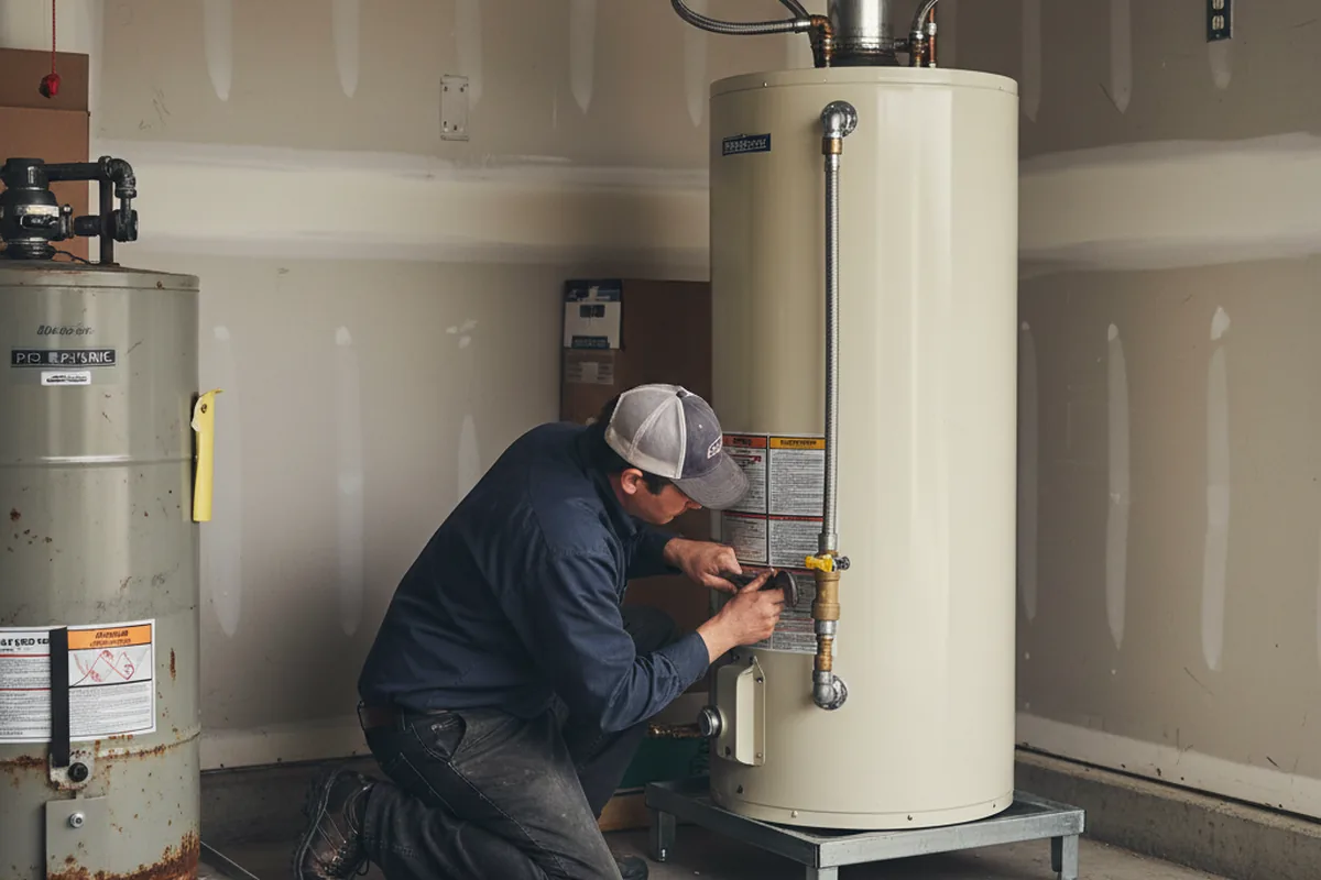Water heater and shutoff valve replacement in Valyermo