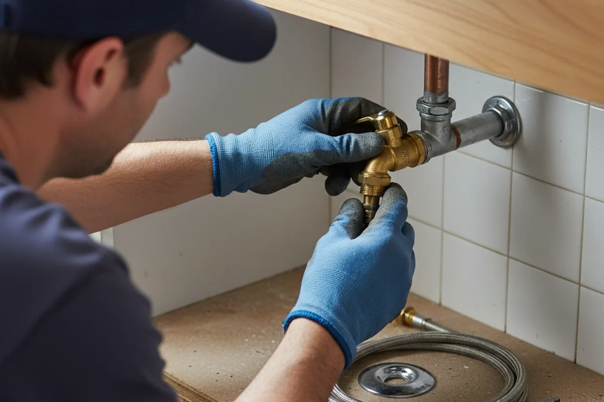Shutoff valve and fitting work during Emergency Plumbing in Valyermo